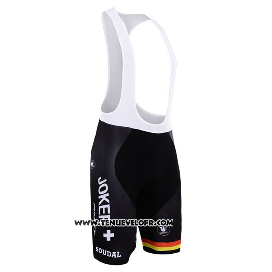 2015 Maillot Ciclismo Lotto Soudal Blanc Rouge Manches Courtes et Cuissard